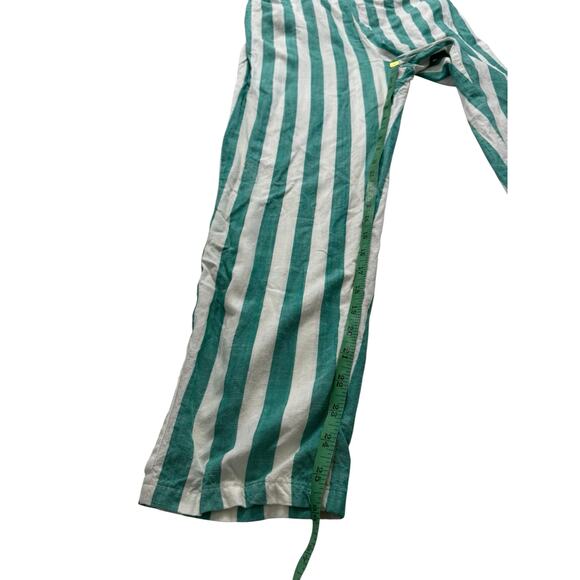 MARINE LAYER Eloise Jumpsuit in Green Lake/White Stripe Size Medium Women Tencel - Picture 11 of 11